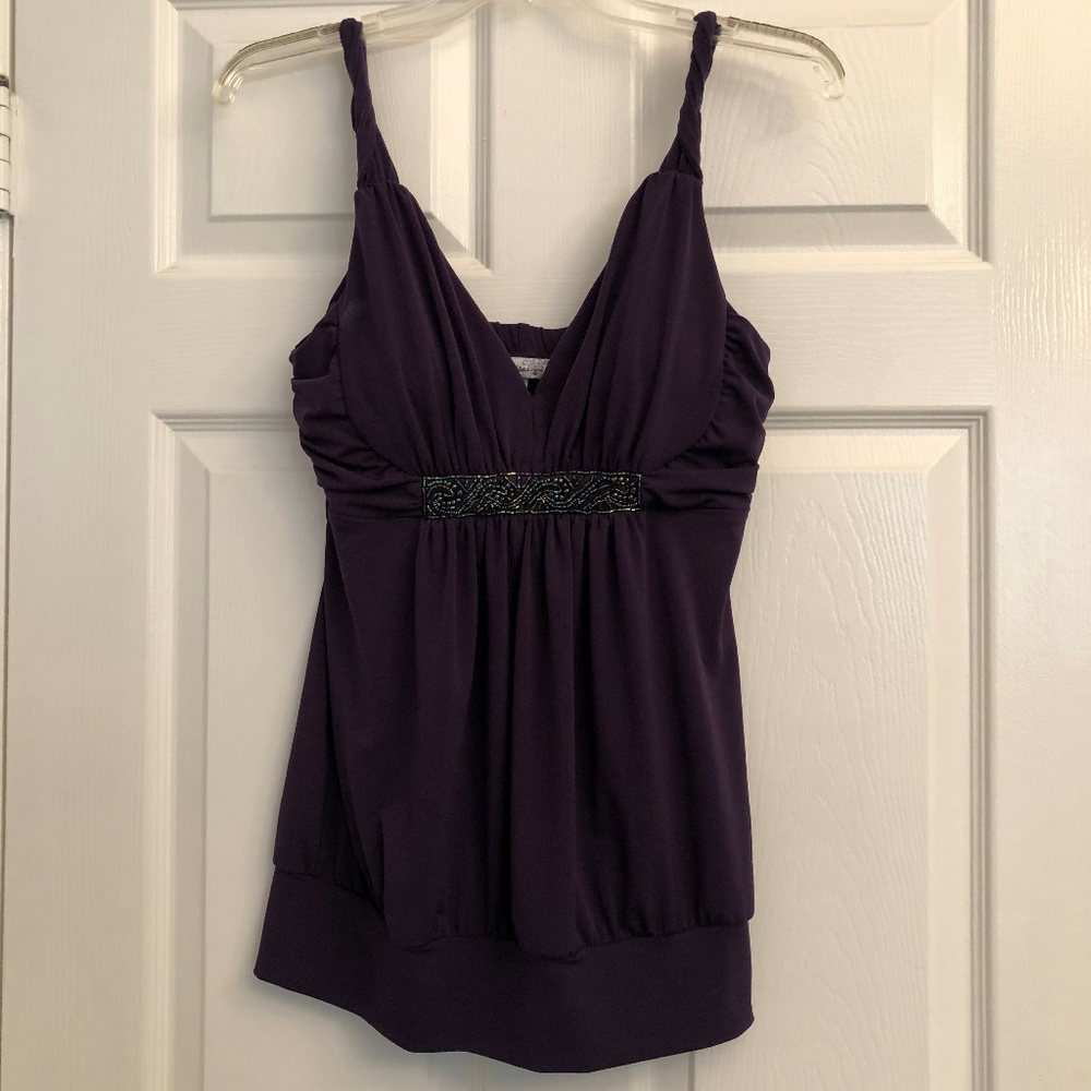 Speechless Sequin Empire Waist Tank